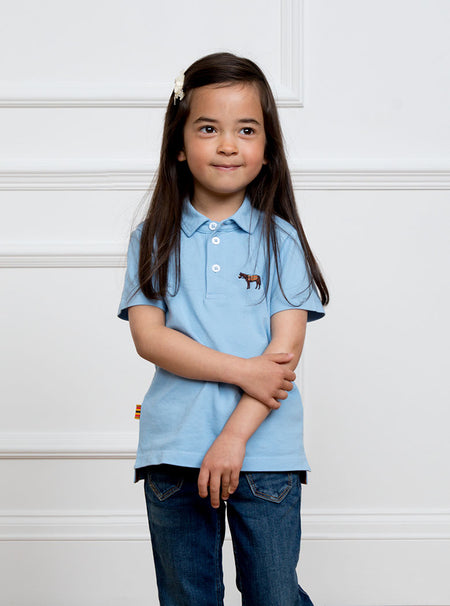 Children's Plain Sky Polo Shirt